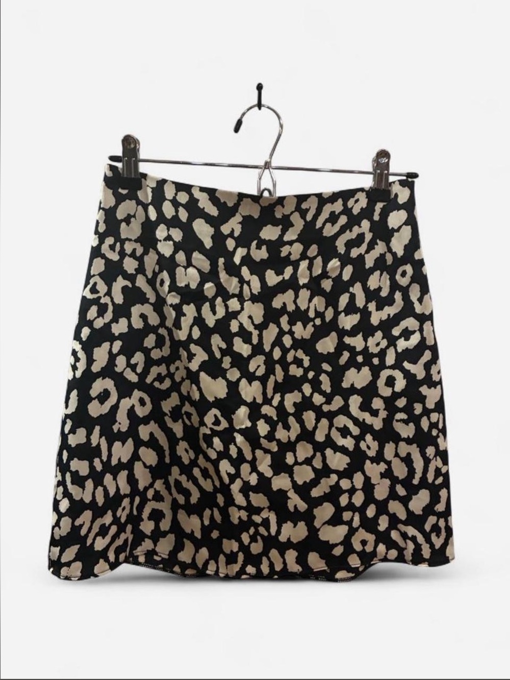 Primark Black and White Leopard A-Line Mini Skirt